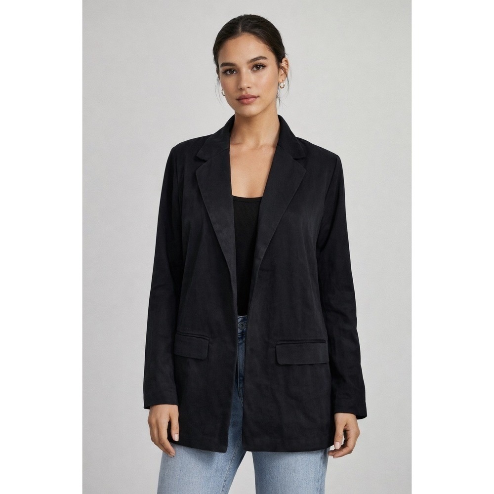 Abercrombie Fitch Black Oversized Blazer Jacket Women's Size Large L‎
